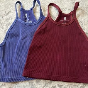 BUNDLE. two pack of free people movement crop top.